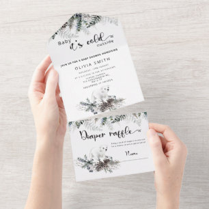 Baby it's cold outside All In One Invitation