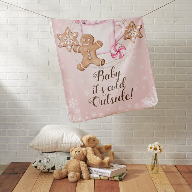 Baby Its cold outside baby blanket (In Situ)