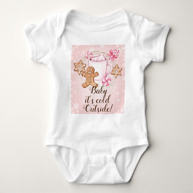 Baby its cold outside baby bodysuit (Front)