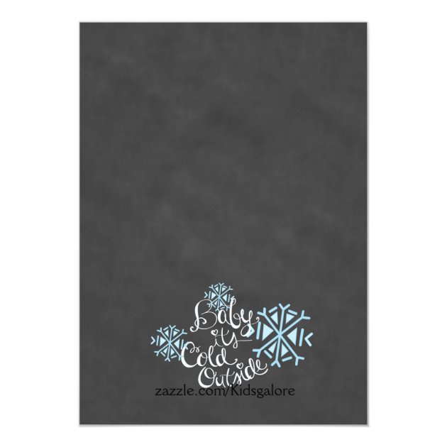 Baby It's Cold Outside Baby Boy Shower Invitation