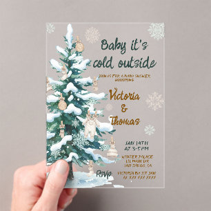 Baby It's Cold Outside Baby Shower Acrylic Invitations