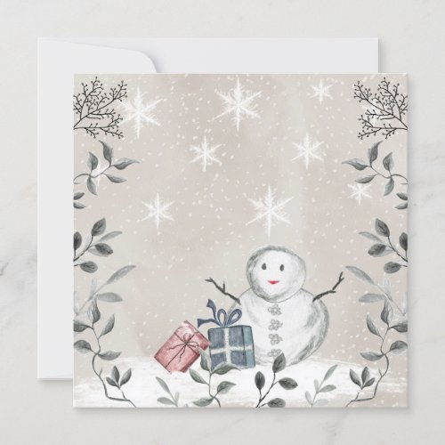  Baby its cold outside baby shower blank card