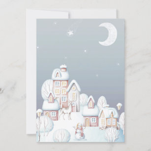 Baby it's cold outside baby shower blank card