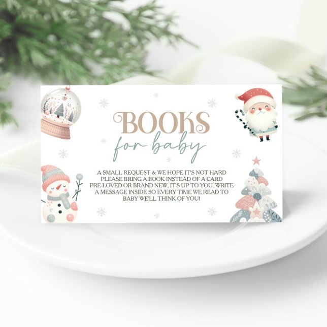 Baby Its Cold Outside Baby Shower Book Request Enclosure Card (Creator Uploaded)