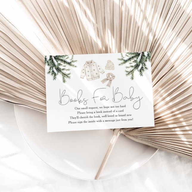 Baby It's Cold Outside Baby Shower Books For Baby Enclosure Card (Creator Uploaded)