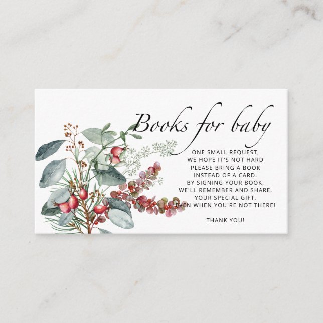 Baby it's cold outside baby shower books for baby  enclosure card (Front)