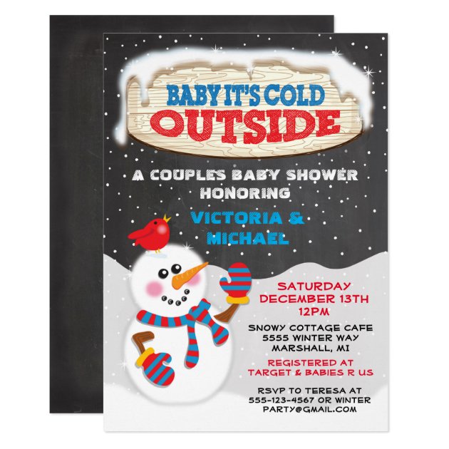 Baby It's Cold Outside Baby Shower Invitation