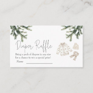 Baby It's Cold Outside Baby Shower Diaper Raffle Enclosure Card