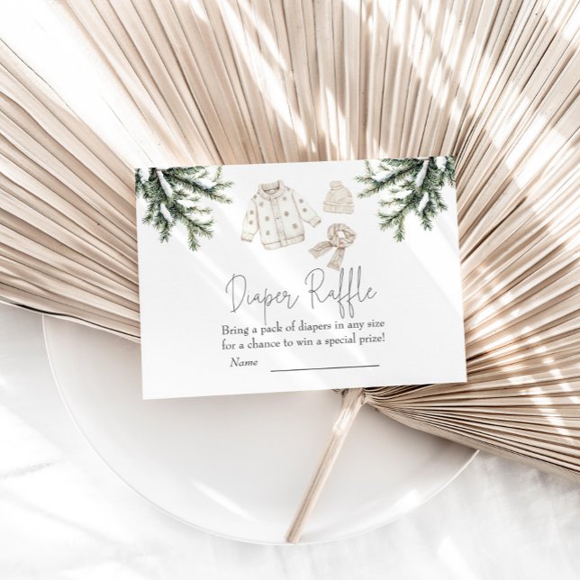 Baby It's Cold Outside Baby Shower Diaper Raffle Enclosure Card (Creator Uploaded)