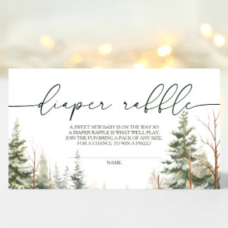 Baby Its Cold Outside Baby Shower Diaper Raffle Enclosure Card