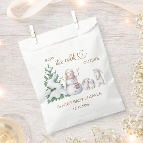 Baby its cold outside Baby Shower Favor Bag