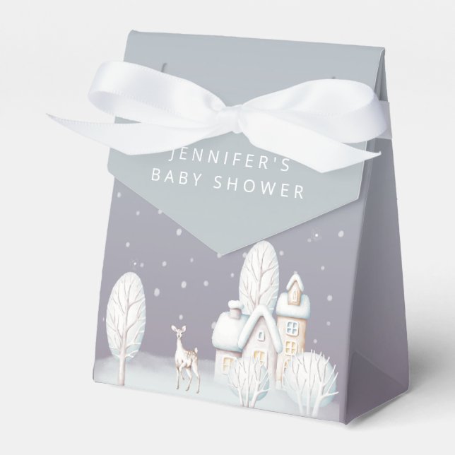 Baby its cold outside baby shower favor box (Front Side)