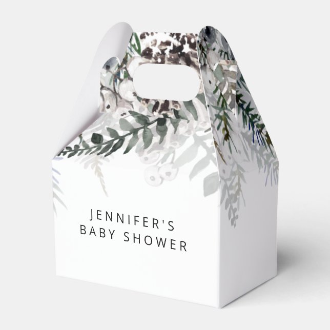Baby its cold outside baby shower favor box (Front Side)