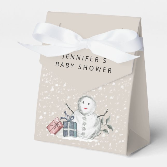 Baby its cold outside baby shower favor box (Front Side)