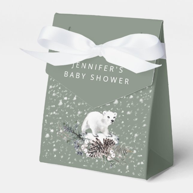 Baby its cold outside baby shower favor box (Front Side)