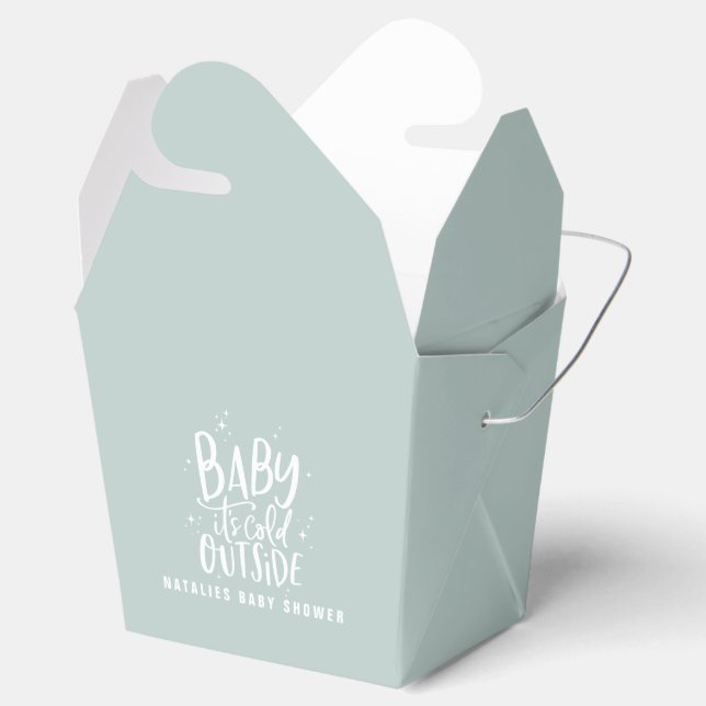 Baby its cold outside baby shower favor boxes (Opened)