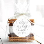 Baby It's Cold Outside Baby Shower Favor Classic Round Sticker<br><div class="desc">Enhance your "Baby It's Cold Outside" baby shower with our classic round sticker, perfect for sealing favor bags and adding a festive touch. Complement your baby its cold outside baby shower ideas hot cocoa bar and explore January baby shower themes with this charming accessory. Whether you’re planning a Christmas themed...</div>