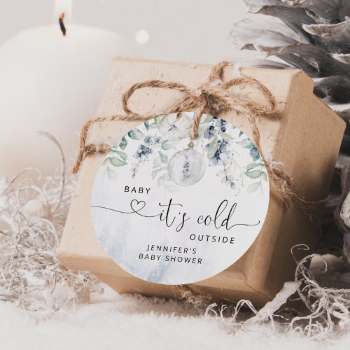 Baby its cold outside baby shower favor tags