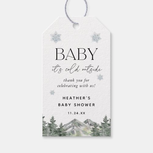 Baby Its Cold Outside Baby Shower Favors Gift Tags