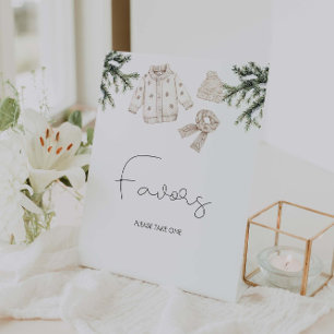 Baby It's Cold Outside Baby Shower Favors Pedestal Sign