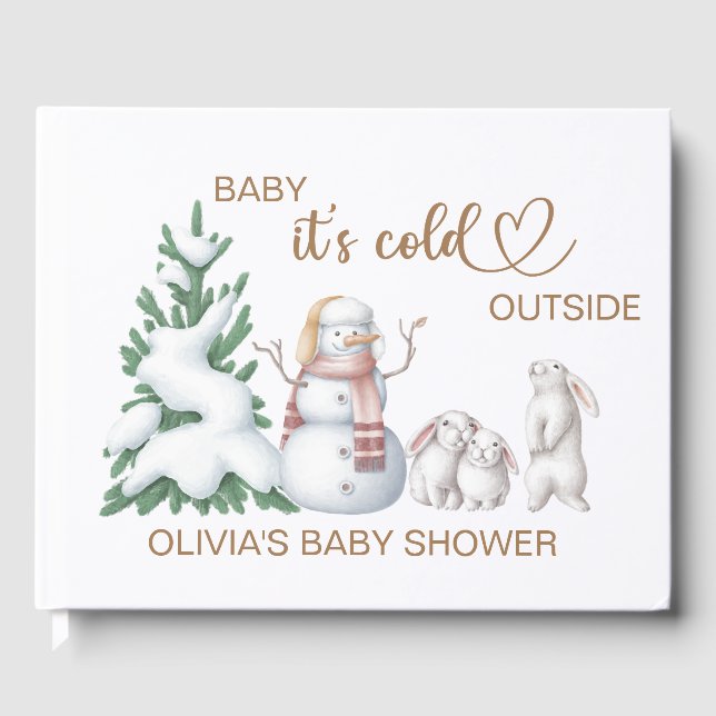Baby its cold outside. Baby Shower. Guest Book (Front)