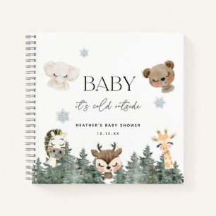 Baby It's Cold Outside Baby Shower Guestbook Notebook