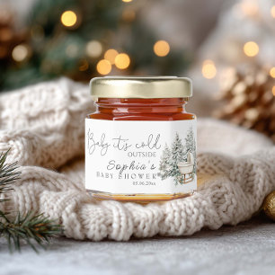 Baby It's Cold Outside baby shower Honey Jar Favors