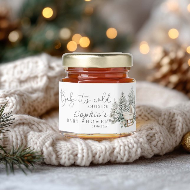 Baby It's Cold Outside baby shower Honey Jar Favors (Creator Uploaded)