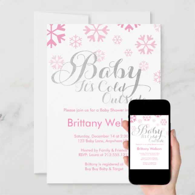 Baby It's Cold Outside Baby Shower Invitation | Zazzle