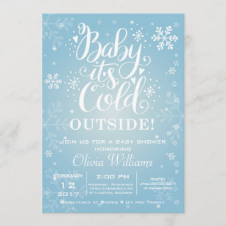 Baby Its Cold Outside Baby Shower Invitation