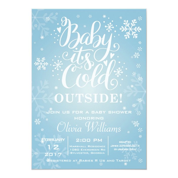 Baby Its Cold Outside Baby Shower Invitation