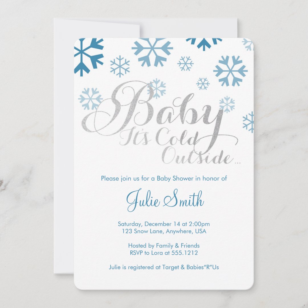 Baby It's Cold Outside Baby Shower Invitation Zazzle