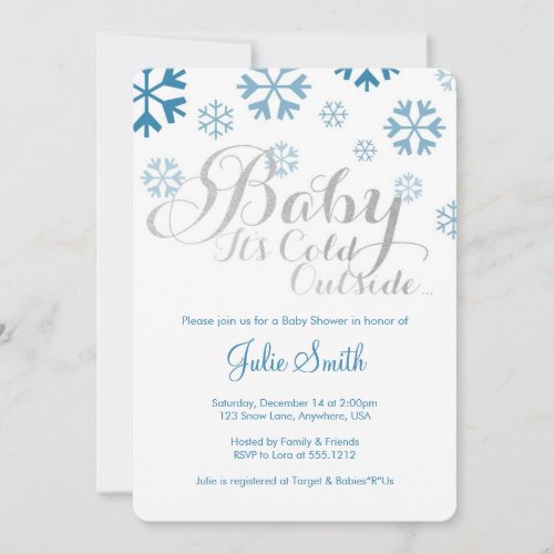 Baby It's Cold Outside Baby Shower Invitation