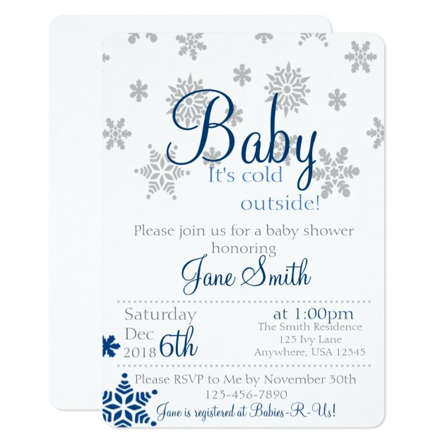 Baby It's Cold Outside Baby Shower Invitation