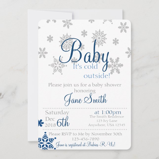 Baby It's Cold Outside Baby Shower Invitation (Front)