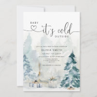 Baby it's cold outside baby shower invitation