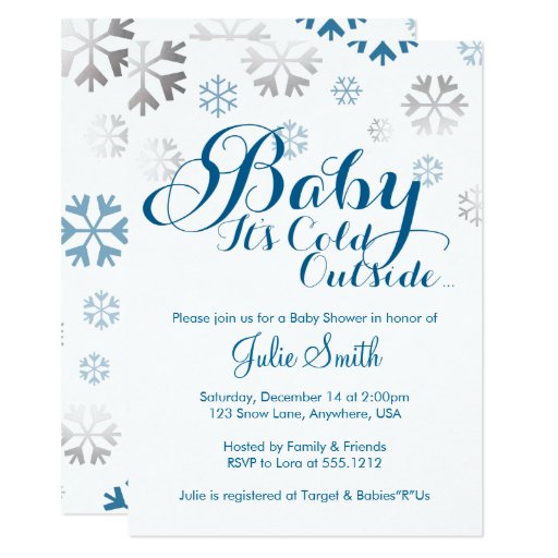 Baby It's Cold Outside Baby Shower Invitation | Zazzle