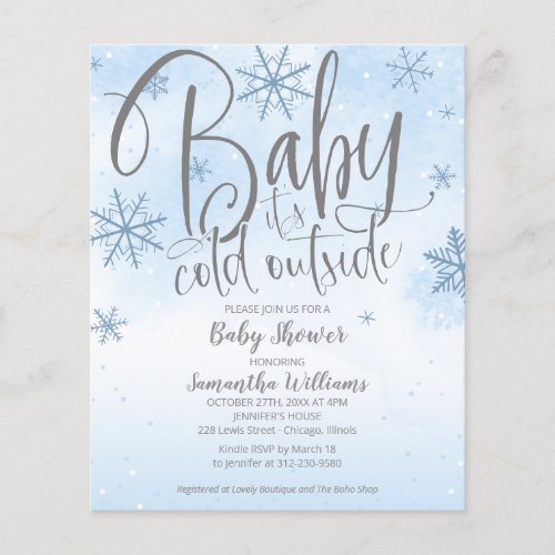 Baby Its Cold Outside Baby Shower Invitation