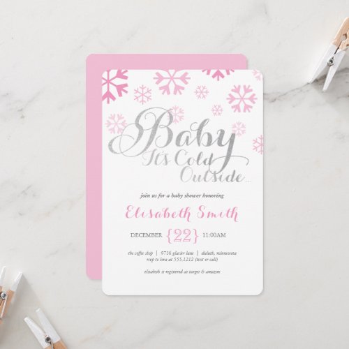 Baby Its Cold Outside Baby Shower Invitation