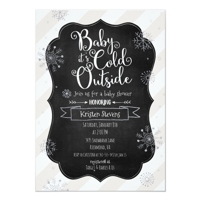 Baby it's Cold Outside Baby Shower Invitation Zazzle