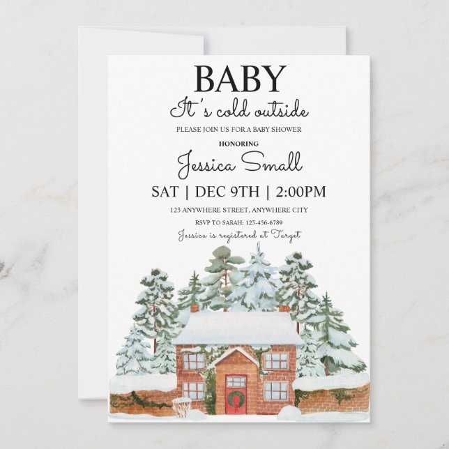 Baby Its Cold Outside Baby Shower Invitation (Front)