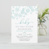 Baby It's Cold Outside | Baby Shower Invitation (Standing Front)