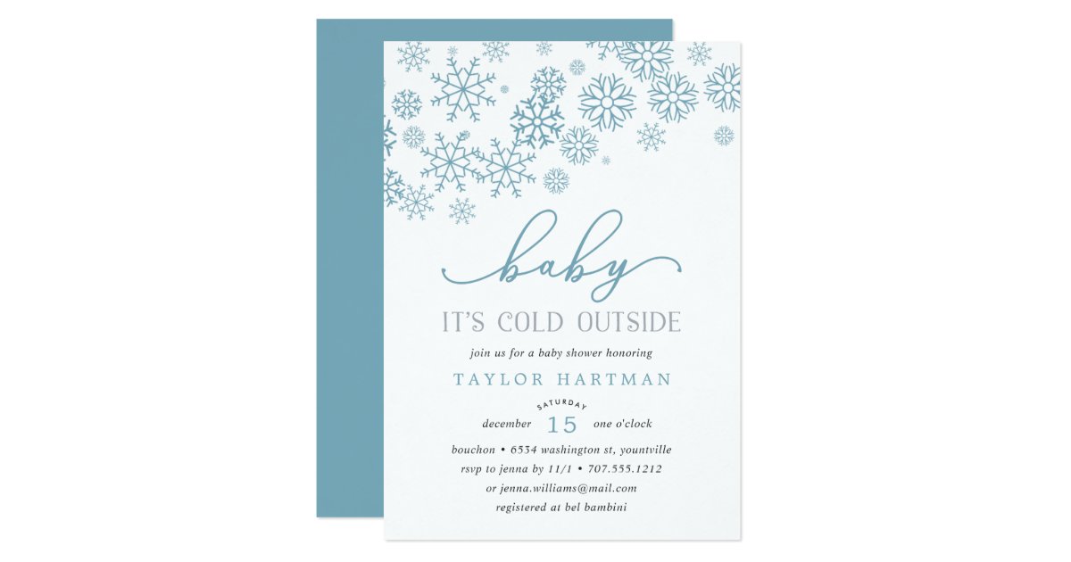 Baby It's Cold Outside Baby Shower Invitation