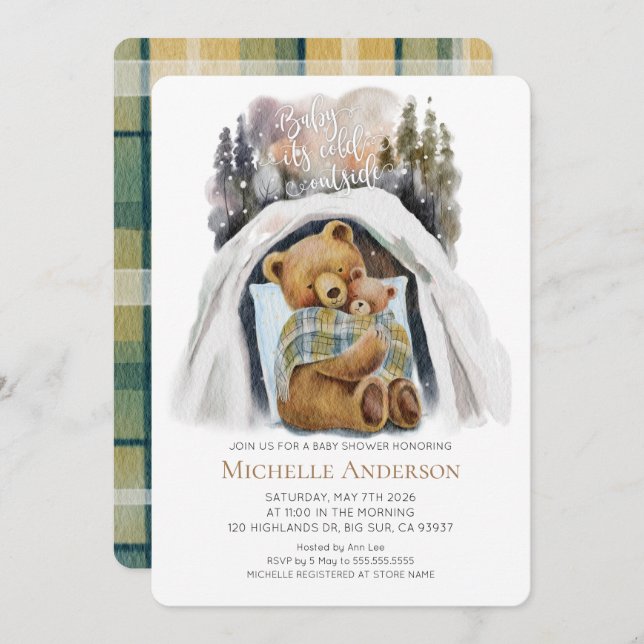 Baby Its Cold Outside Baby Shower Invitation (Front/Back)
