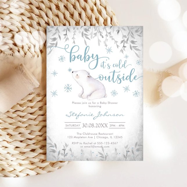 Baby It's Cold Outside Baby Shower Invitation (Creator Uploaded)