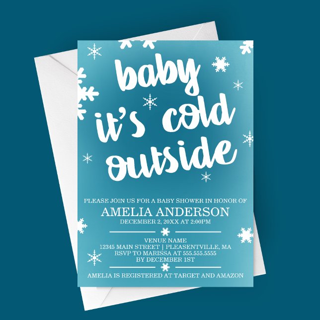 Baby It's Cold Outside Baby Shower Invitation (Creator Uploaded)