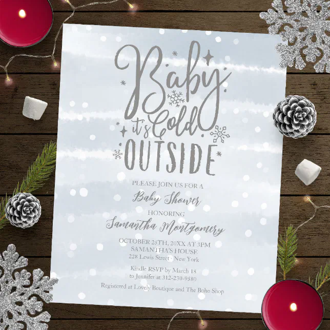 Baby It's Cold Outside Baby Shower Invitation | Zazzle