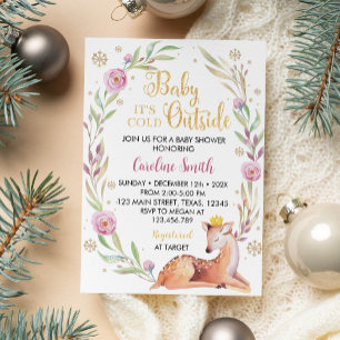 Baby It's Cold Outside Baby Shower Invitation