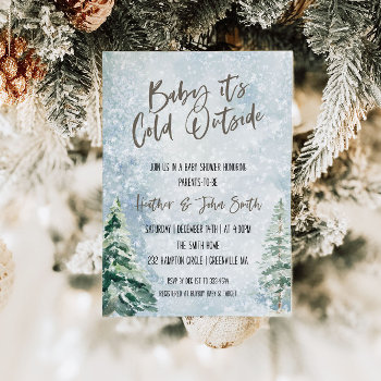 Baby It's Cold Outside Baby Shower Invitation by SugSpc_Invitations at Zazzle