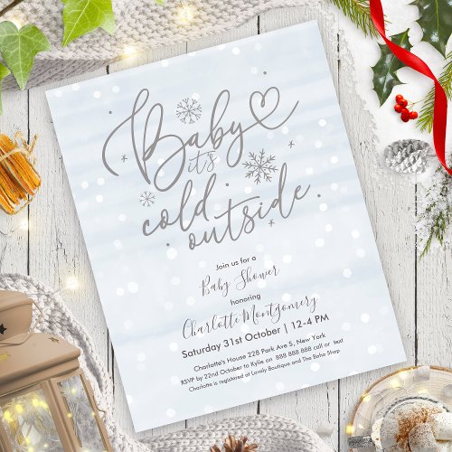 Baby Its Cold Outside Baby Shower Invitation